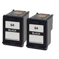 U.S. Remanufactured for HP 94 (C8765WN) Black Ink Cartridges Twin Pack