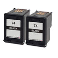 U.S. Remanufactured for HP 74 (CB335WN) Black Twin Pack Ink Cartridges
