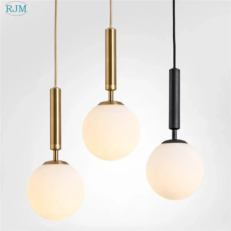 DecorBites™ Glass Ball LED Pendant Light: Nordic Modern, Single Head, Creative Design