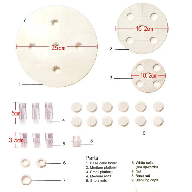 DecorBites™ 3 Layer Cake Frame Kit - Cake Decoration & Baking Structure Tool