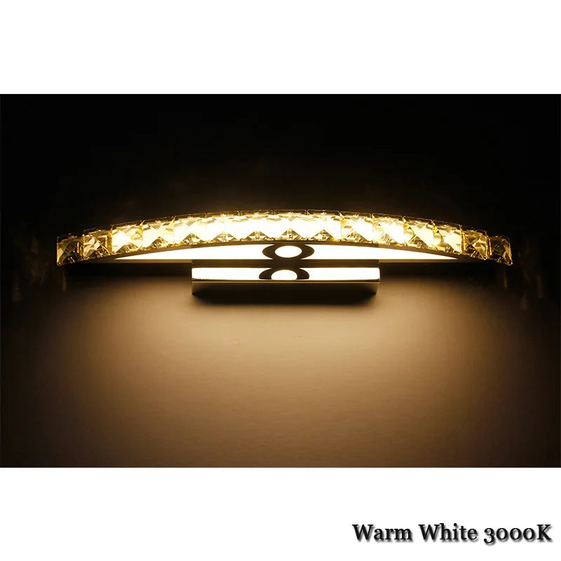 DecorBites™ 15W LED Crystal Bathroom Wall Sconce Light for Mirror and Makeup