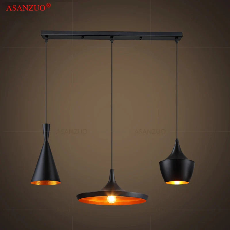 DecorBites™ Iron Chassis Ceiling Panel Dining Room Lamp - Multi Head Rectangular Round