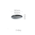 DecorBites™ Ice Cracked Glaze Ceramic Grey Plate and Bowls Set
