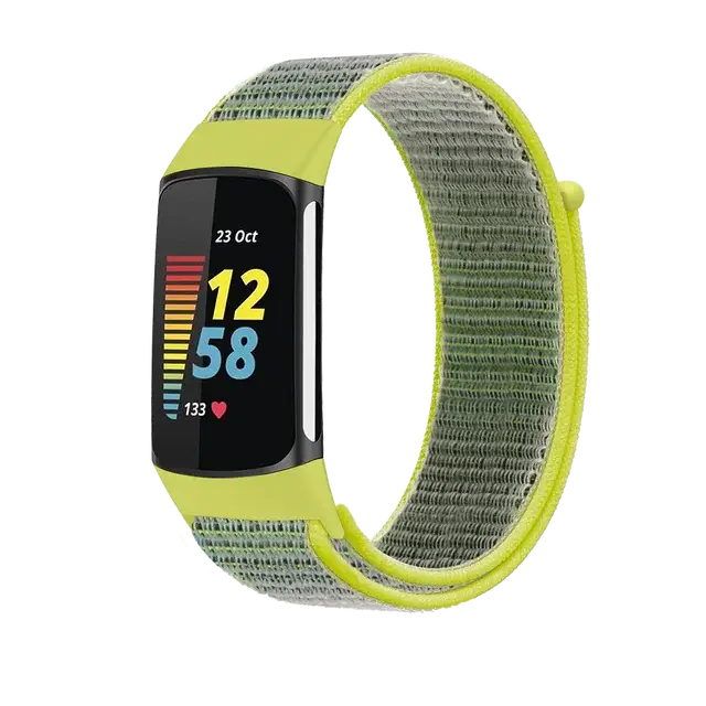 Fitbit Charge 5 6 Nylon Velcro Band - Durable Comfortable Strap