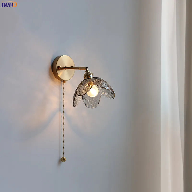 DecorBites™ Gray Glass LED Bathroom Mirror Sconce Wall Lamp Lighting