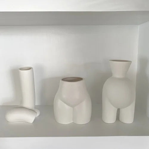 DecorBites™ Abstract Human Body Vase - Ceramic Half-length Home Decoration