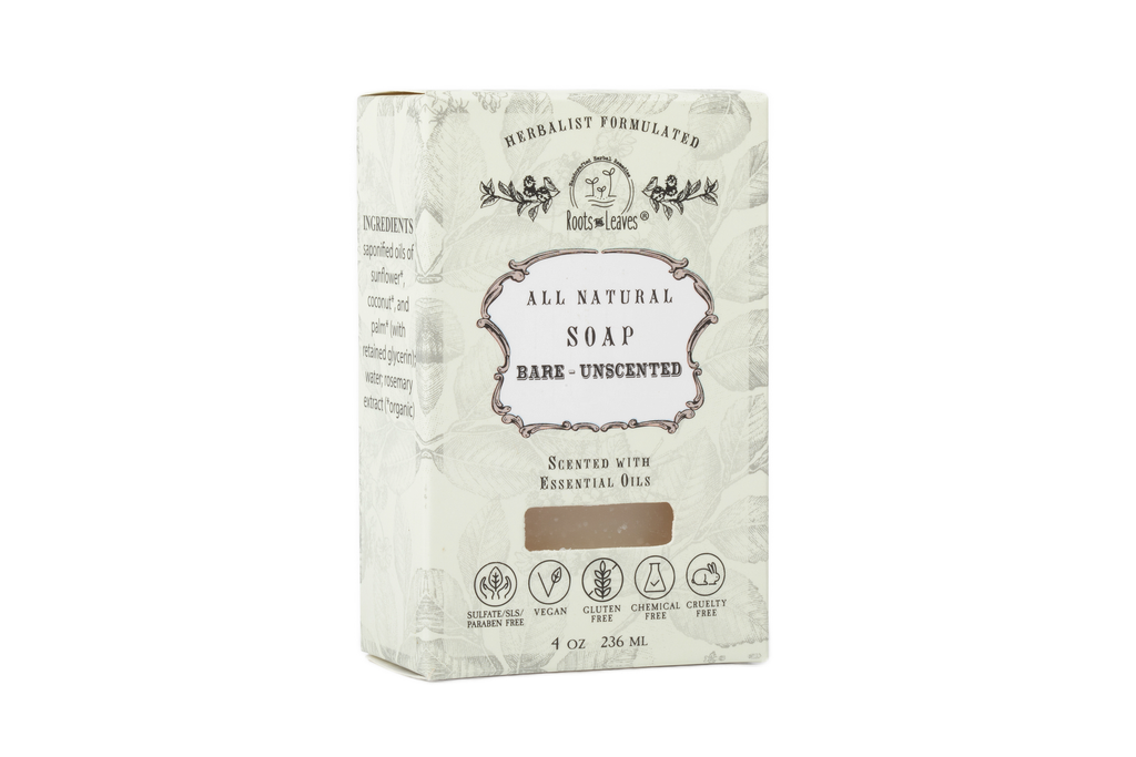 Organic Vegan Bare Unscented Bar Soap