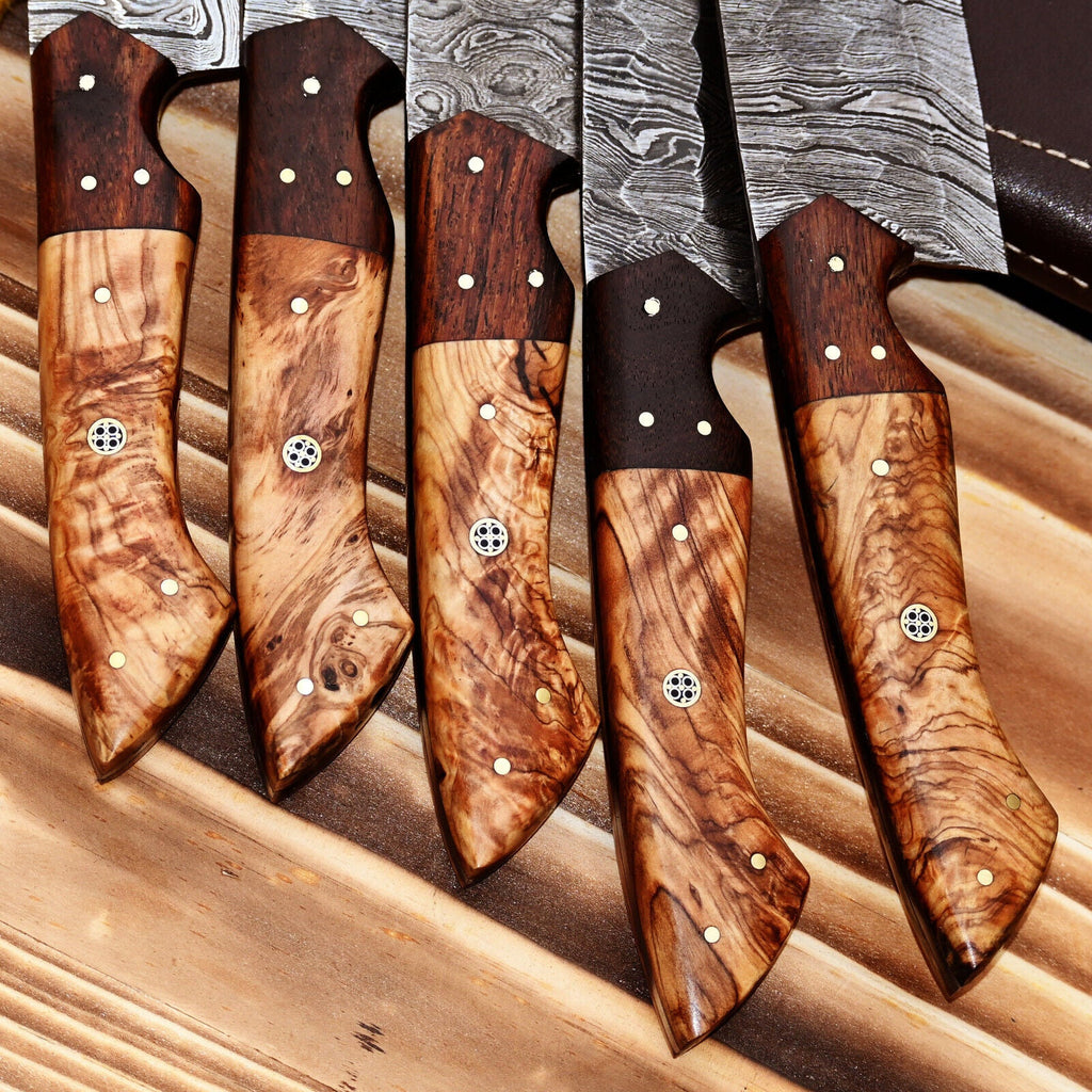Premium Damascus Knife Kitchen Set – Handcrafted Elegance