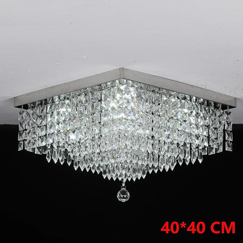 DecorBites™ Crystal LED Chandelier Ceiling Lamp for Luxe Home Decor