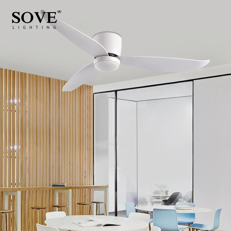 DecorBites™ LED Ceiling Fan with Remote Control, Modern Design, Bedroom Decor, 220V
