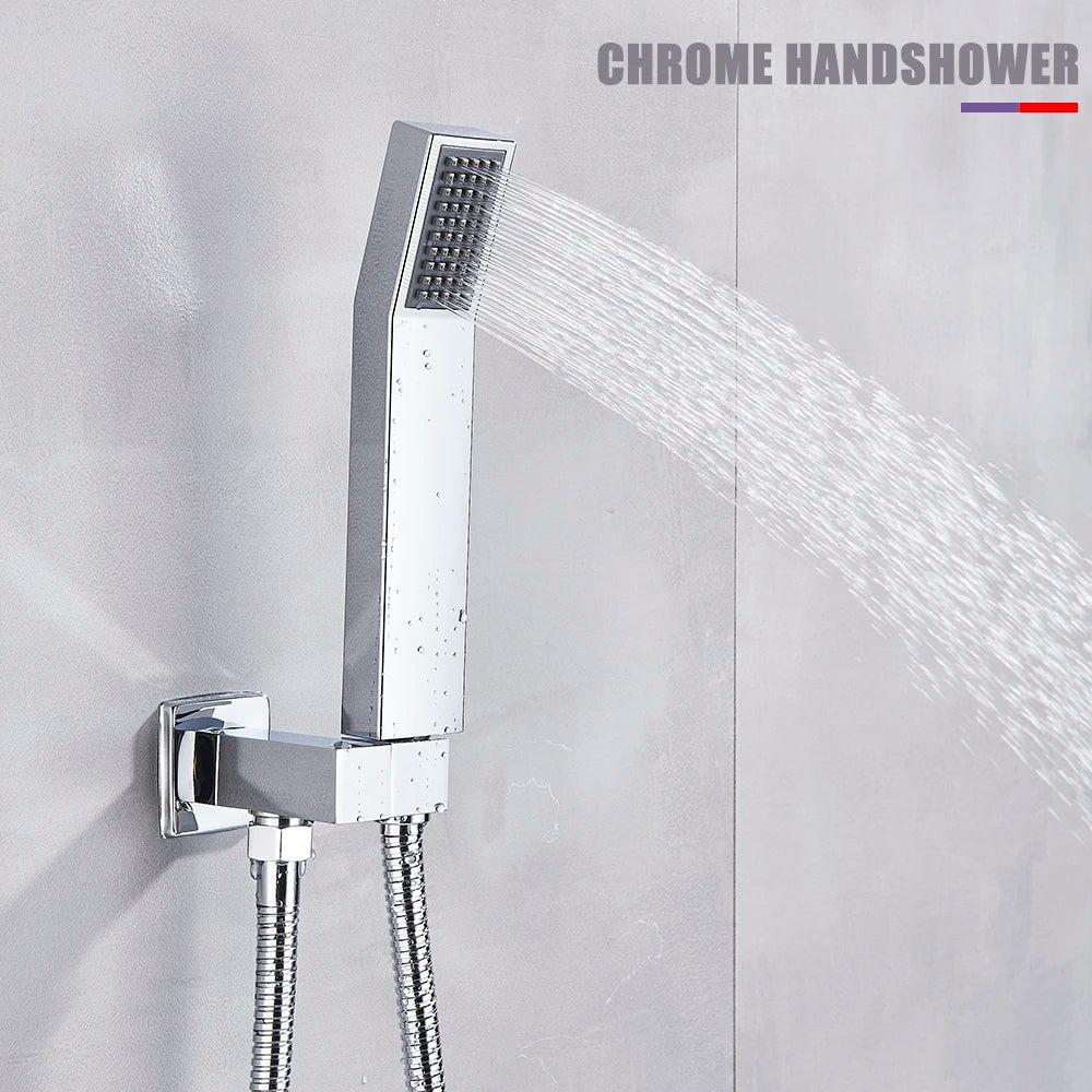 DecorBites™ 16" Big Rainfall Shower Faucet with Digital Display and Single Lever Temperature Control