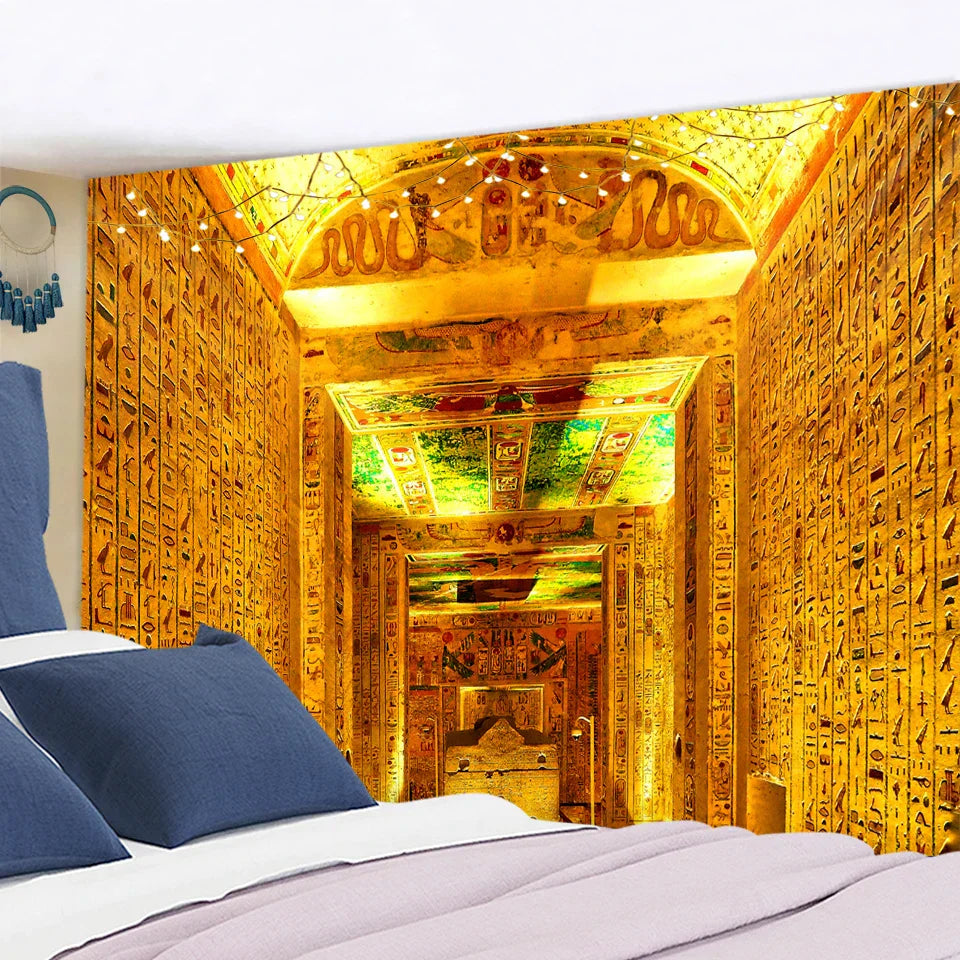 DecorBites™ Egyptian Pharaoh Tapestry Wall Hanging - Boho Hippie Home Decor