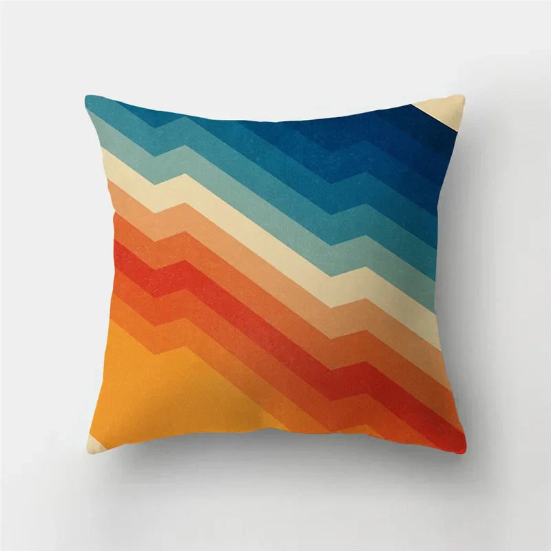 DecorBites™ Geometric Stripe Patchwork Pillow Case | Home Decor Sofa Cushion Cover