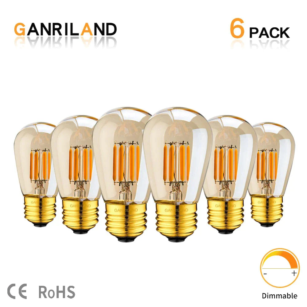 DecorBites™ LED Filament Bulb 3W ST45 Gold Dimmable E26 E27 2200K Indoor Decorative
