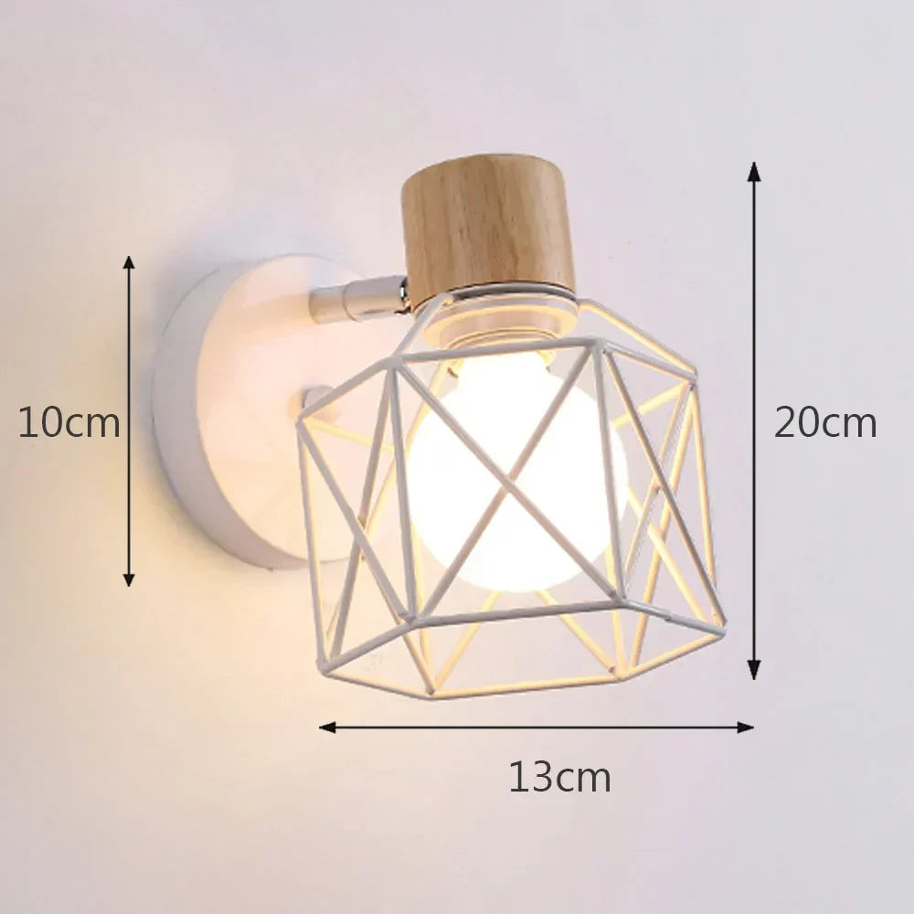 DecorBites™ Iron Cage LED Wall Light for Home Decor Indoor Lighting Fixture