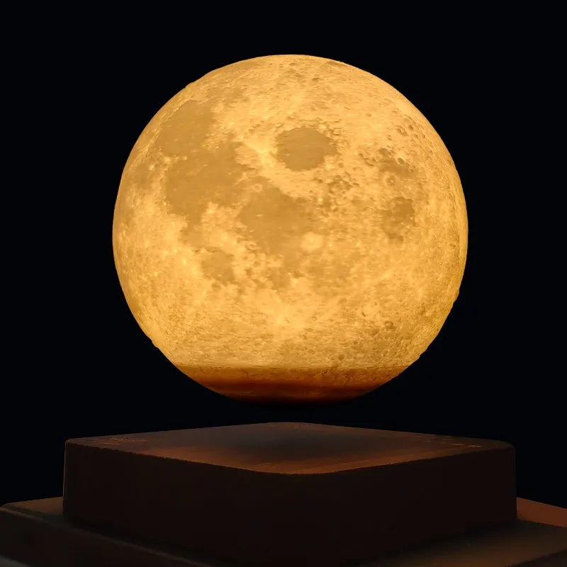 DecorBites™ Levitating Moon Lamp: LED Touch Night Light for Bedroom Decor & Gift