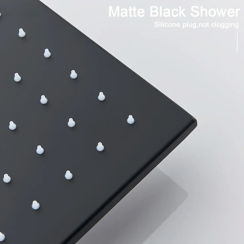 DecorBites™ 16"x32" LED Rainfall Shower Head - Color Changing Luxury Square Design