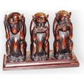 Cast Resin Hear-Say-See No Evil Monkeys