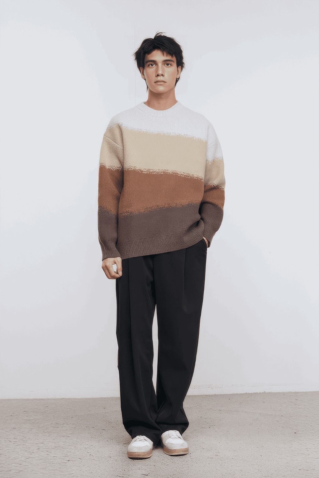 Heavy Knit Colorblock Sweater