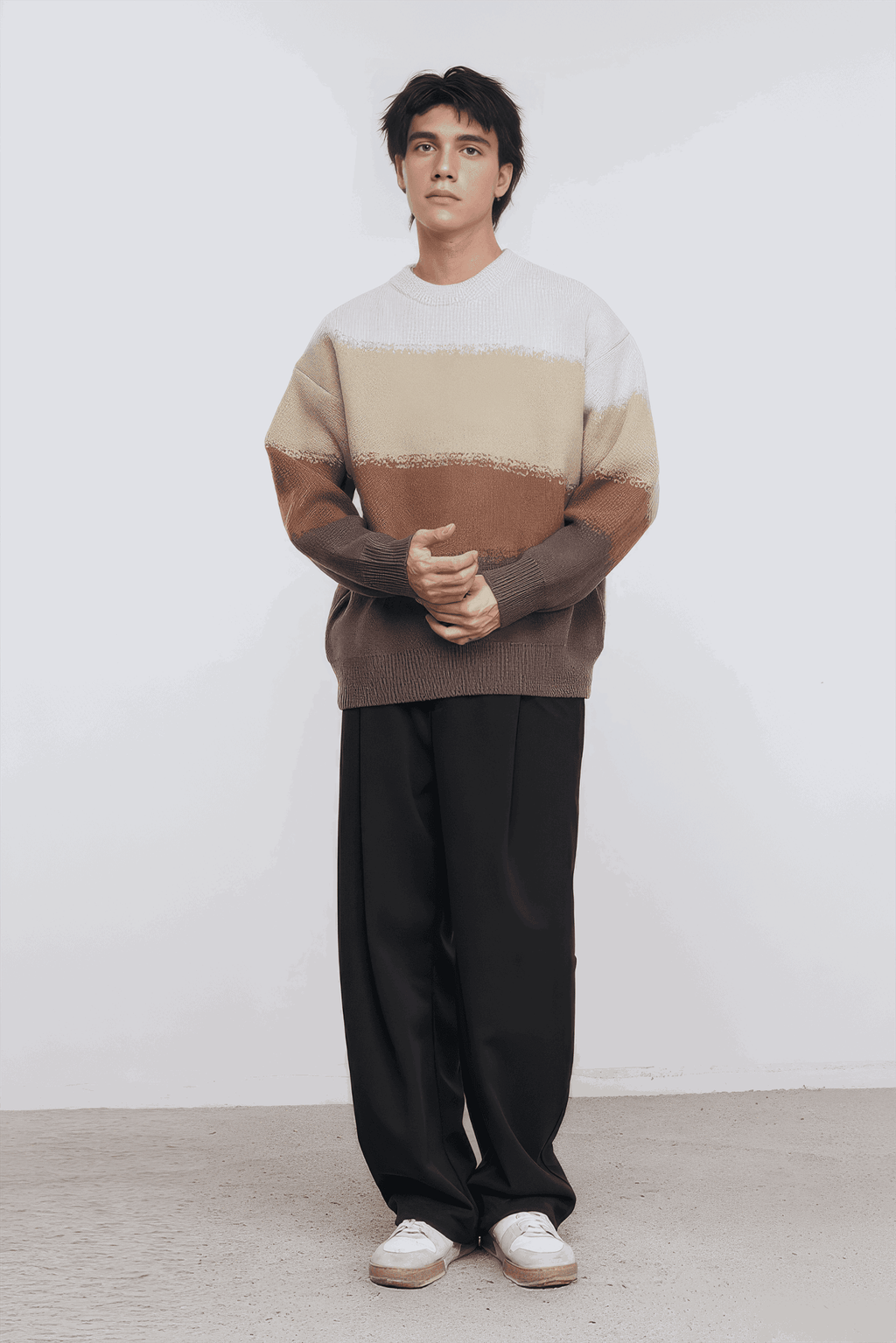 Heavy Knit Colorblock Sweater