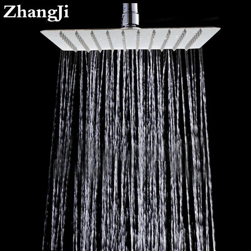 DecorBites™ 10 Inch Stainless Steel Square Ceiling Rain Shower Head