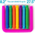 4 Pack Tube Sensory Fidget Toy | Colorful Heavy-Duty Construction Building Educational Toys for Stress Autism ADHD