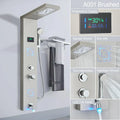 DecorBites™ LED Light Shower Faucet System: Rainfall, Massage Jets, Waterfall Panel with Temperature Control
