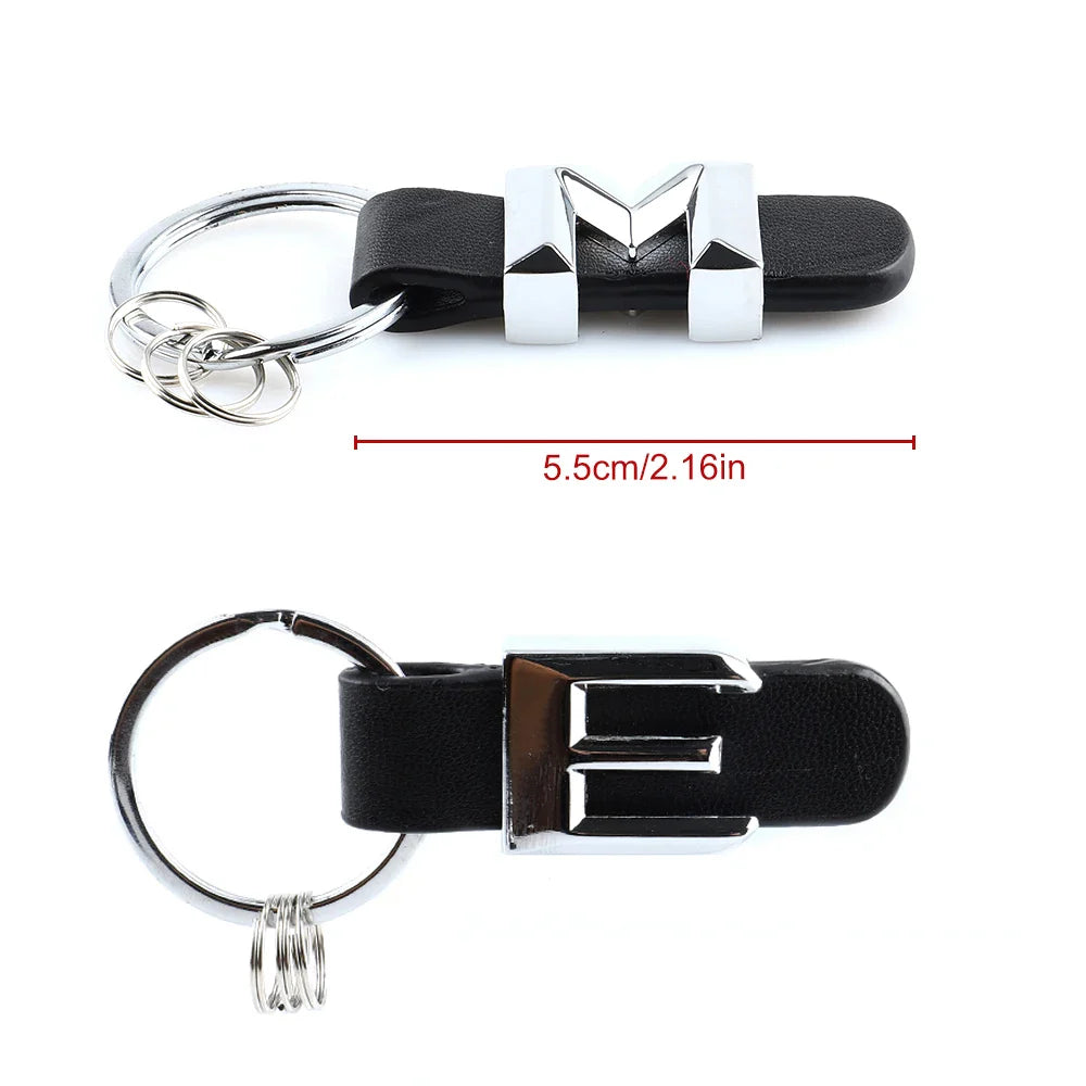 DSYCAR 3D Car Key Chain Metal Letter Leather Strap Keychain | Premium Key Ring for Mercedes