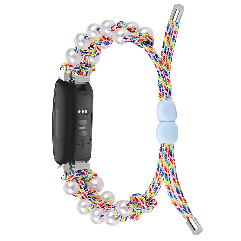 Fitbit Inspire 3, 2, 1, HR Braided Bead Band - Stylish Strap