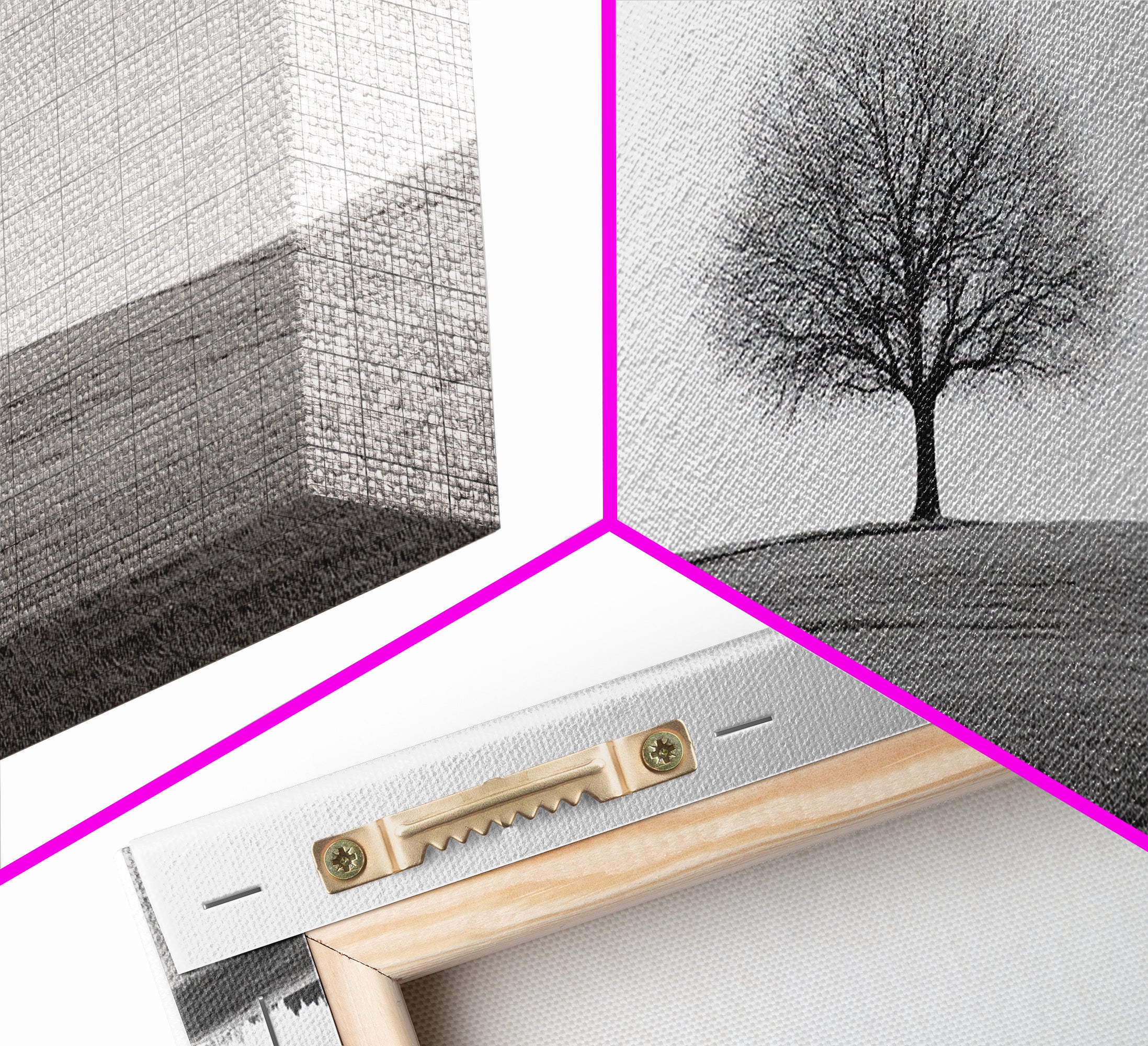 Loneliness - Framed Canvas Print Ready To Hang Wall Art - Thought Provoking Art - Moody Wall Art - Moody Painting - Black and White Dead Tree Art