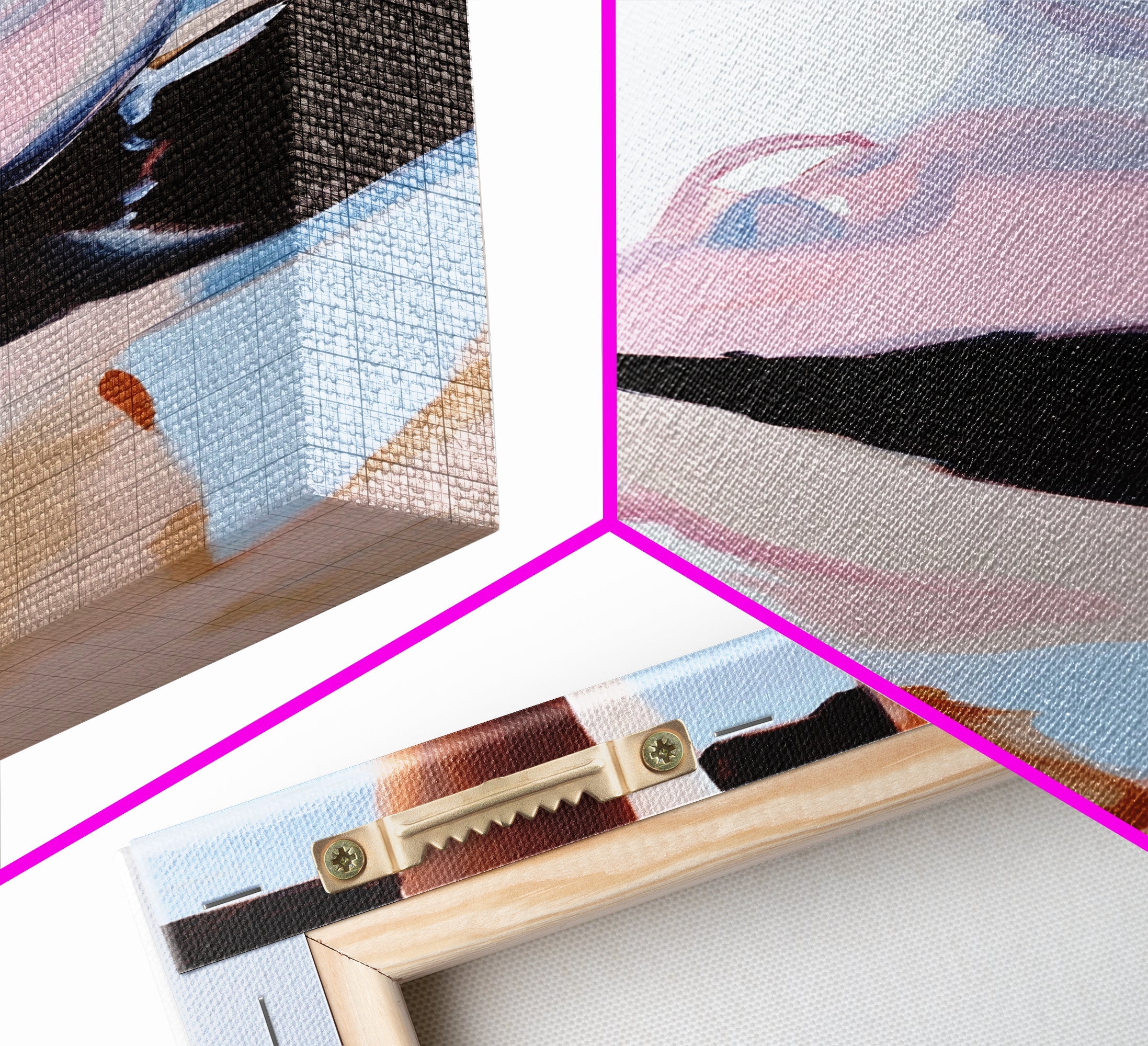Foot on Sphere, Abstract Art, Surreal Decor, Pastel Aesthetic, Framed Canvas Print, Modern Home, Unique Wall Art, Living Room Painting