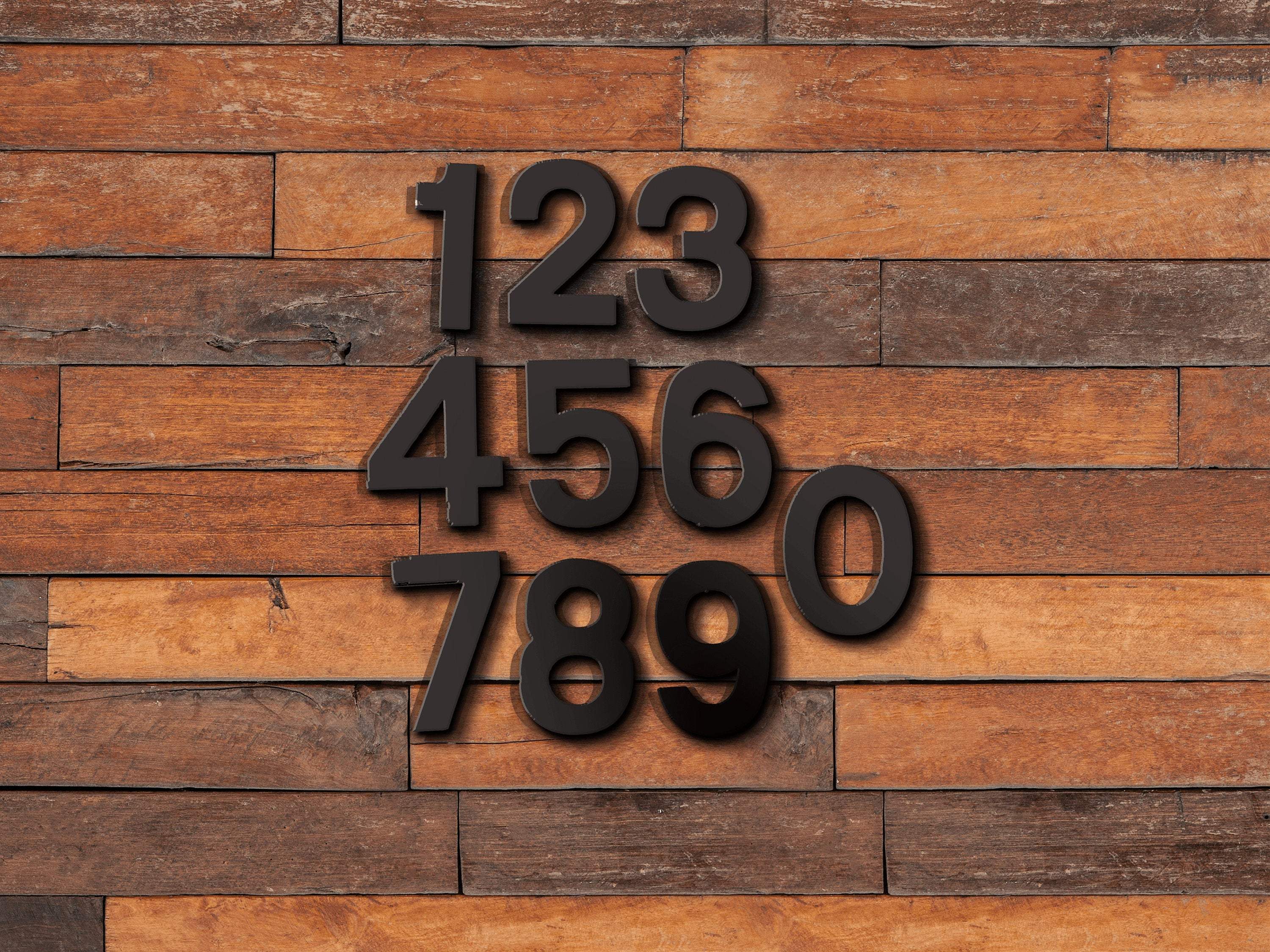 6 inch Modern Metal House Numbers / Metal Address Numbers / Metal Street Address Numbers