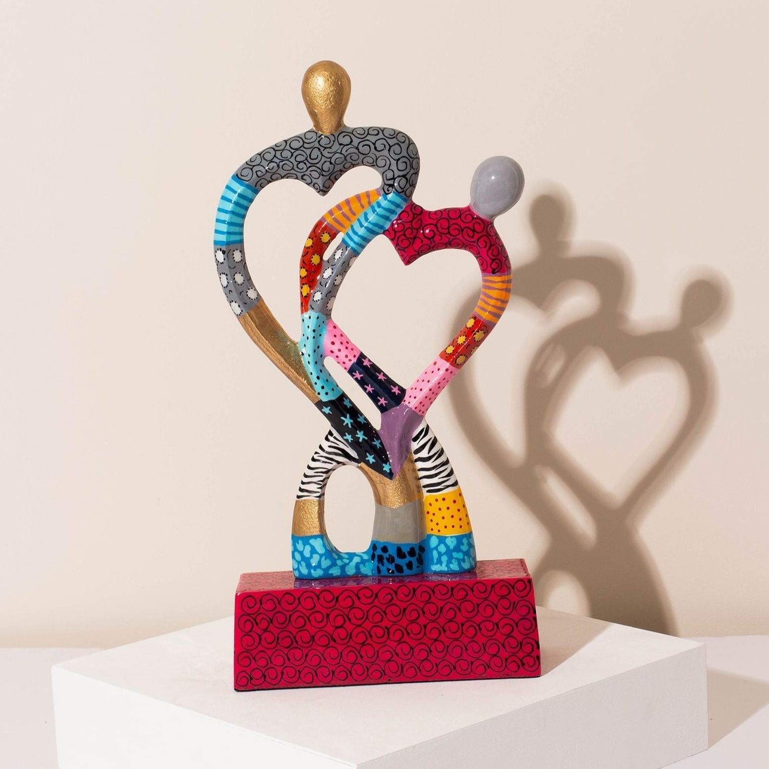 Handcrafted Heartful Duo Sculpture – Love Design – Heartful Duo Series