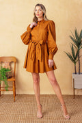 EATONS NECK WOVEN MINI DRESS