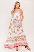 SUMMER GLOW IVORY WOVEN MAXI DRESS