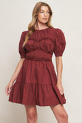 PLAYFUL CLASSIC WOVEN MINI DRESS