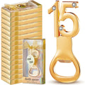 QuinceGold 15th Birthday Party Favors - 36 Gold Bottle Openers with Rhinestone Decorations