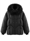 Mallory Genuine Fur Trim Down Fill Jacket