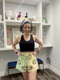 Queen of Sparkles Colorblock Mardi Gras Gingham King Cake Short