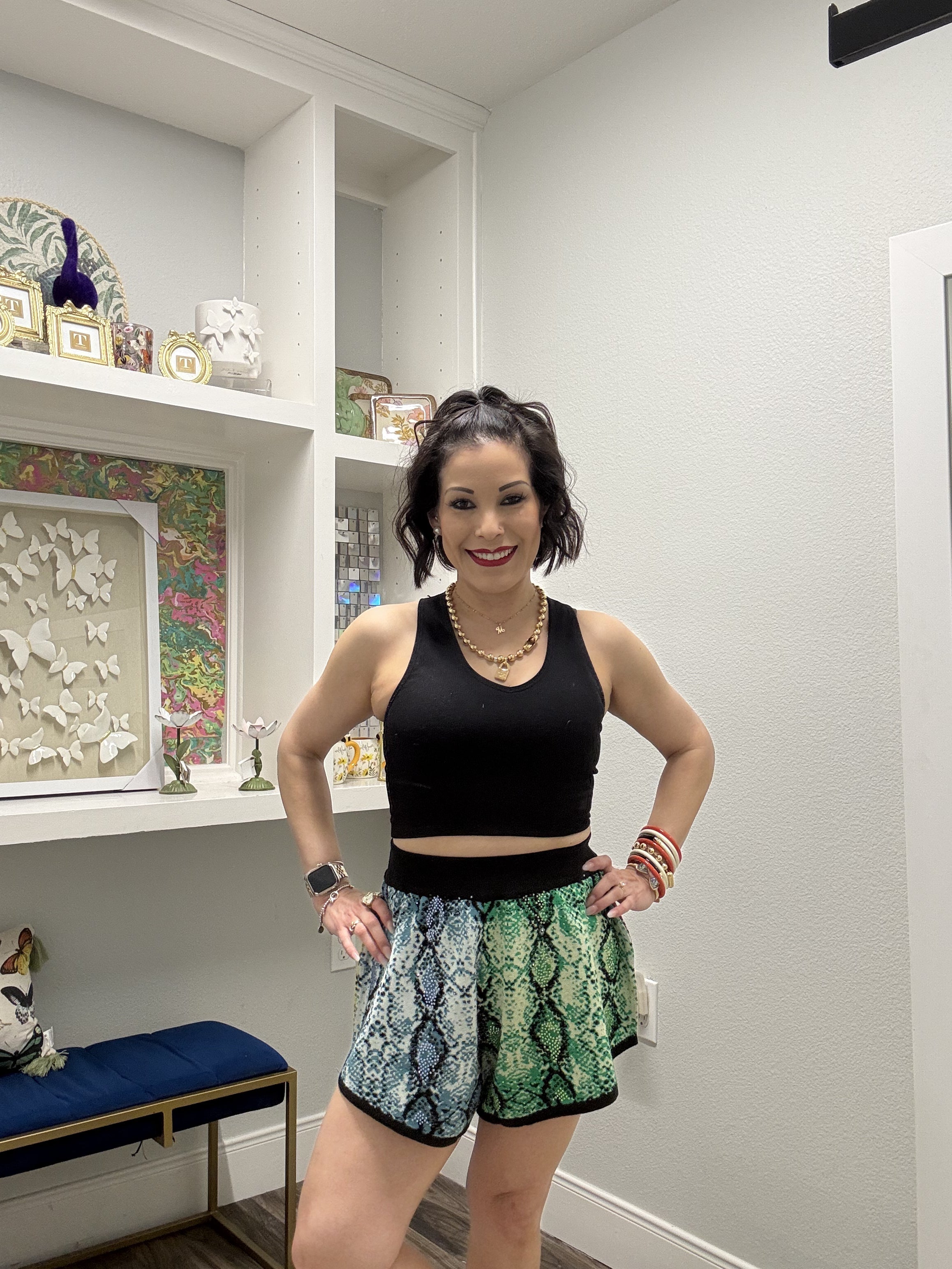 QOS Multi Snake Print Short
