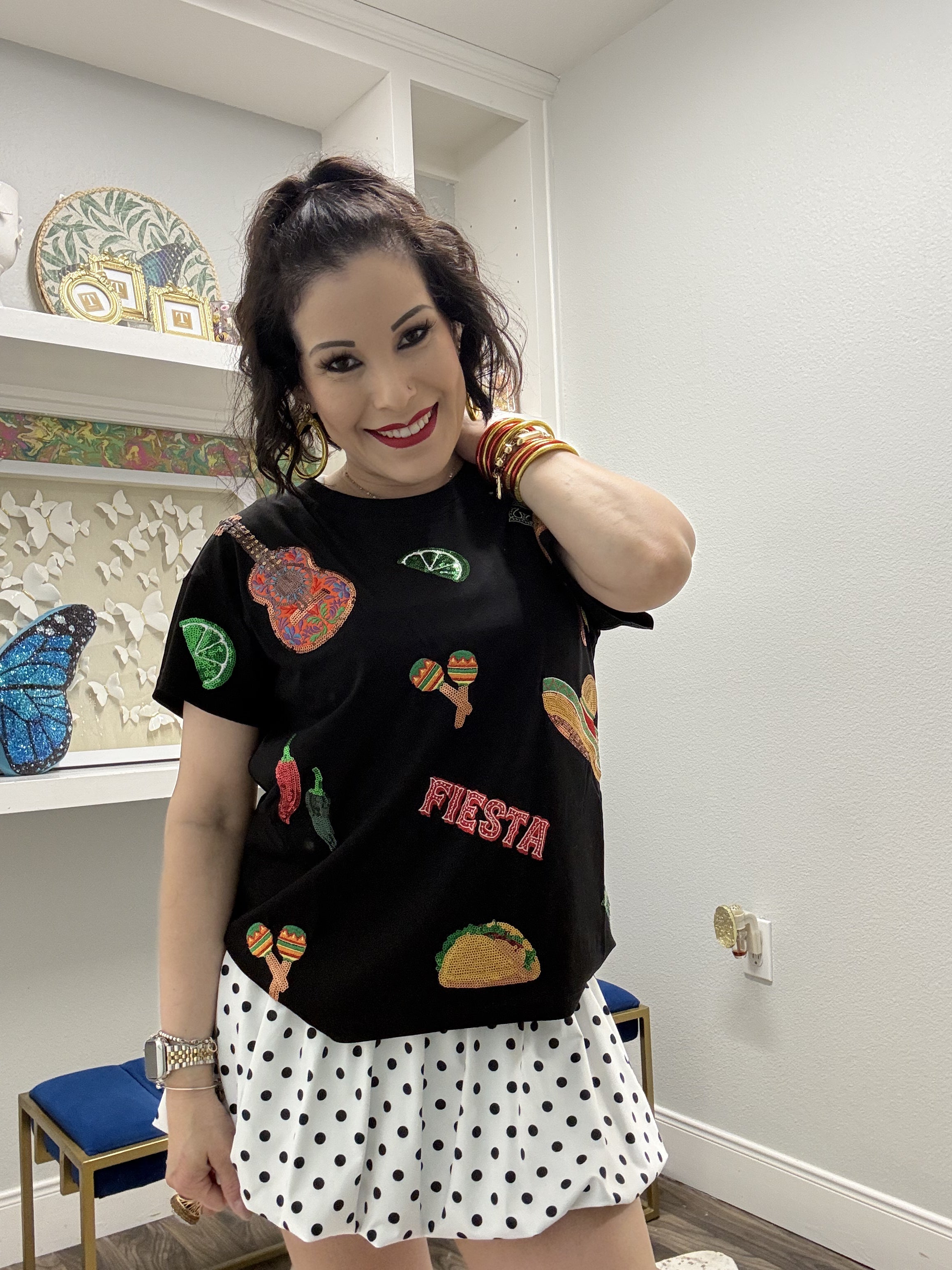 QOS Black Fiesta Icon Tee