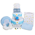 Blue Two-Tier Diaper Cake Gift