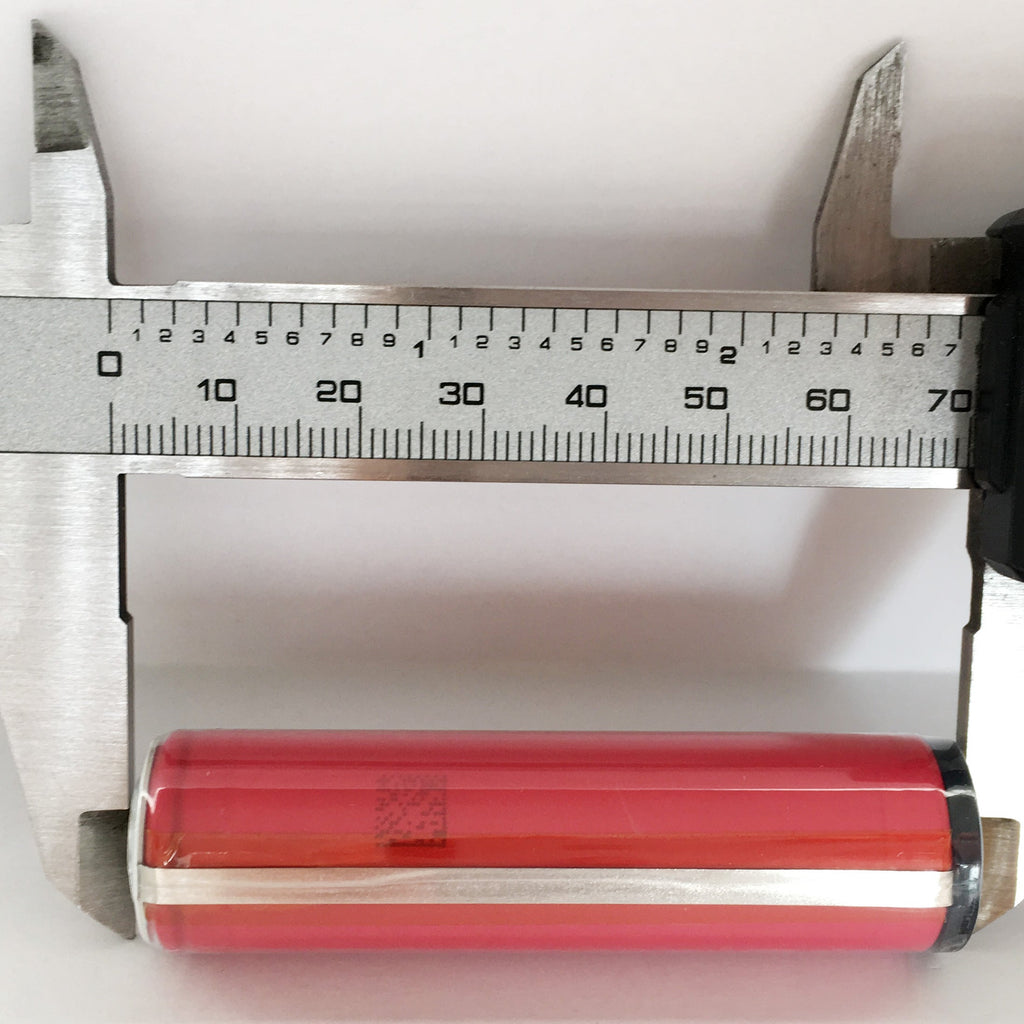 NCR18650GA Protected Button Top 18650 lithium cell; 5A, 3500 mAh
