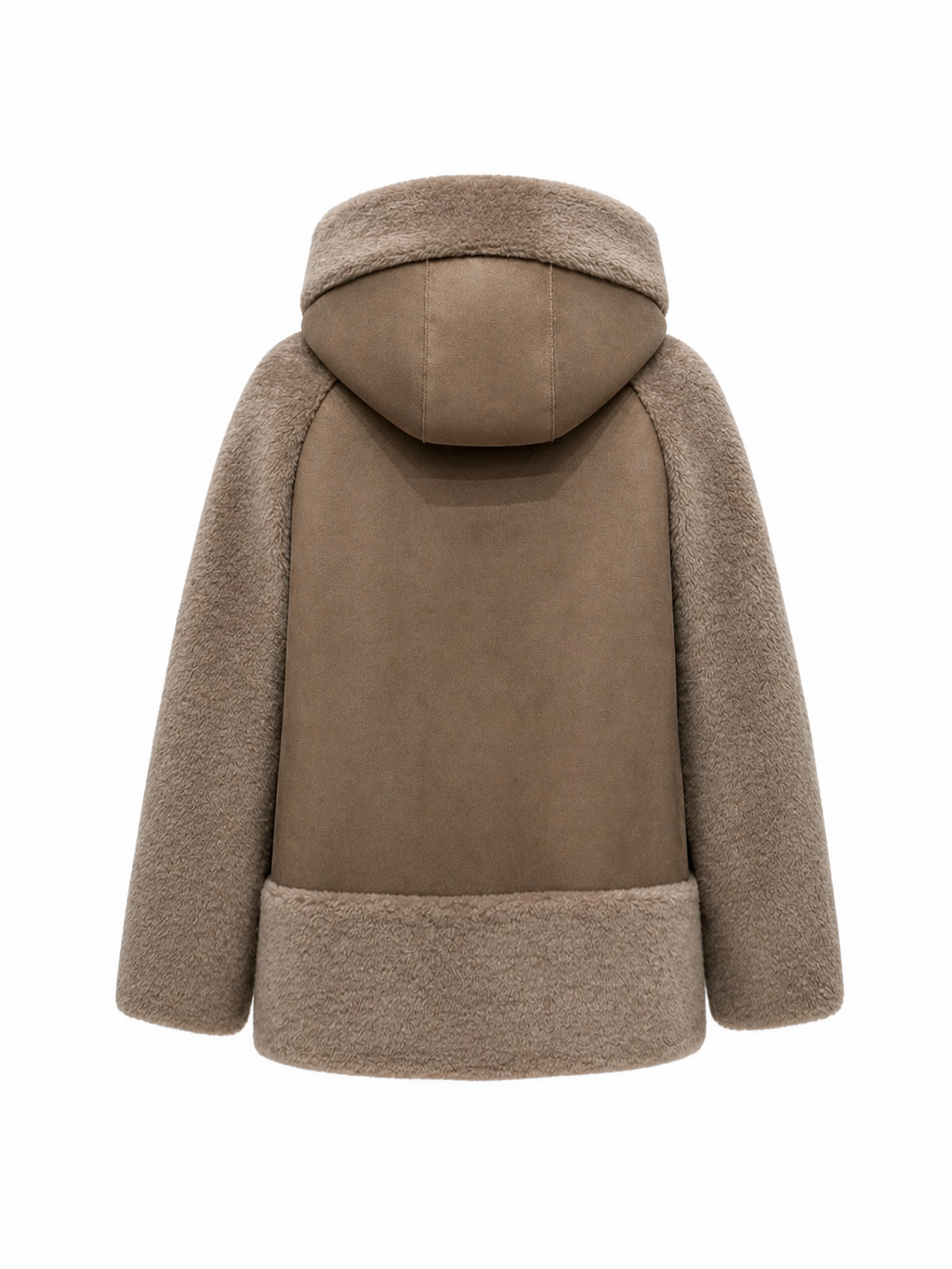 ⇆  Reversible Faux Fur–Suede Hooded Jacket
