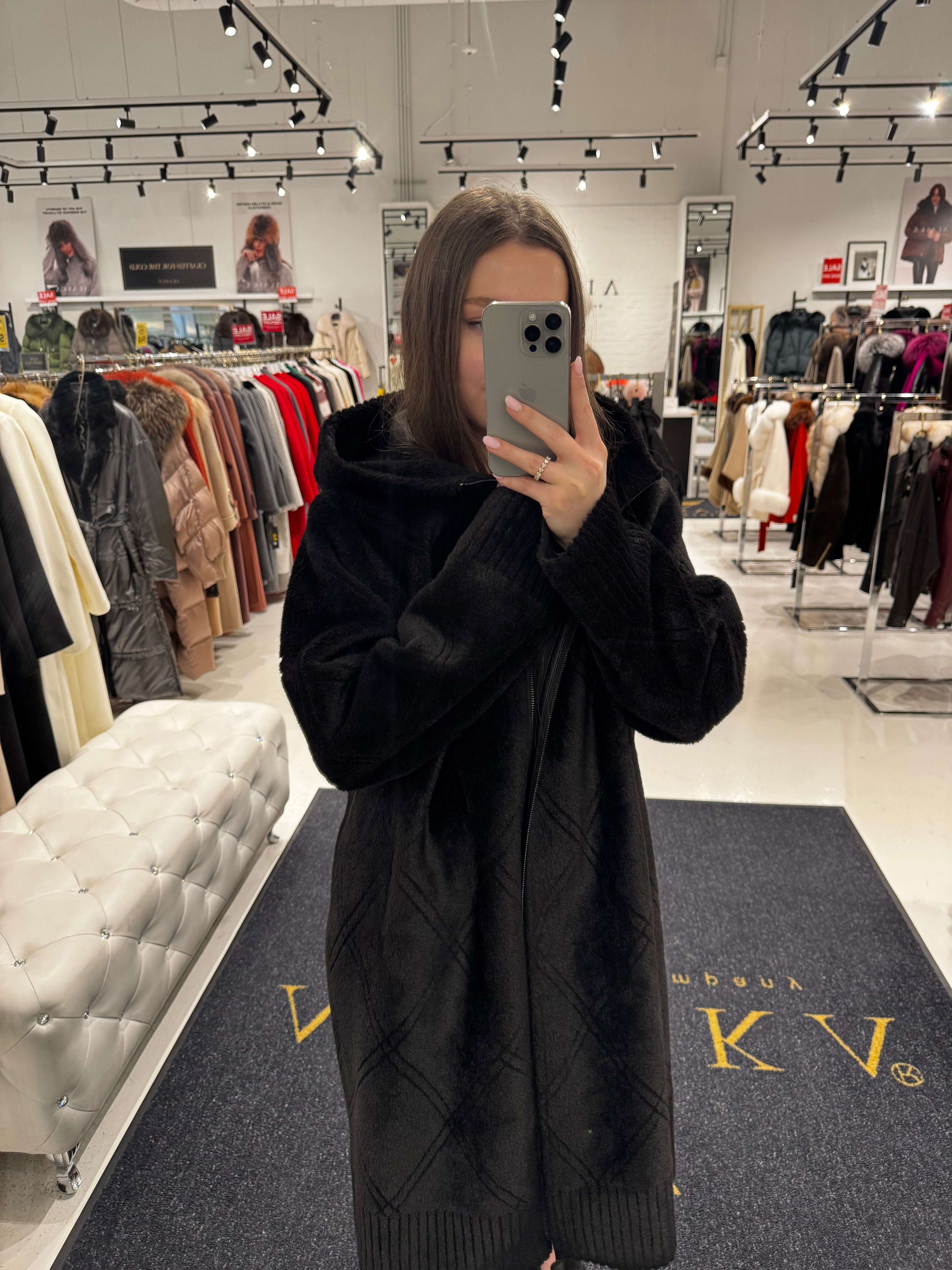 ⇆ Reversible Faux Fur & Suede Coat