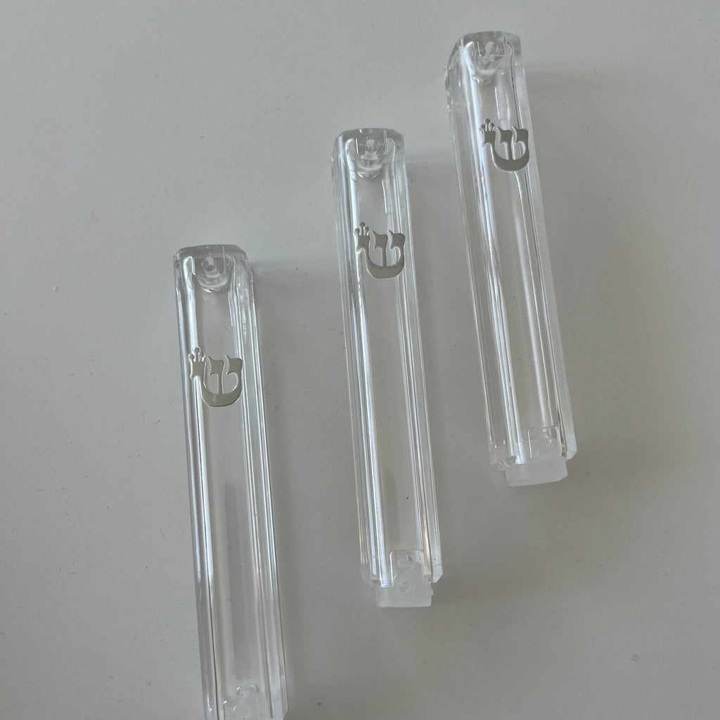 Mezuzah with Kosher Scroll – Transparent Minimalist Design with a Classic Touch