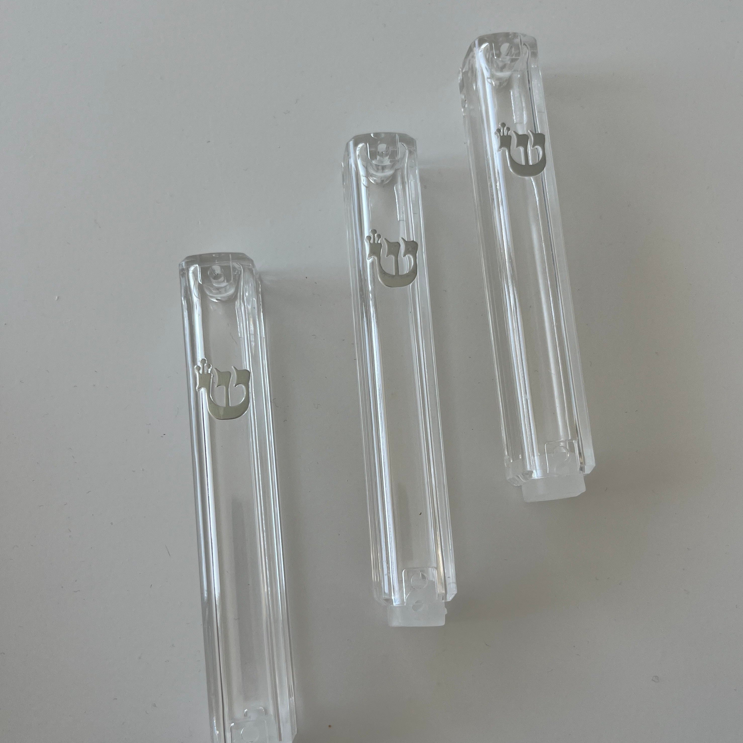 Mezuzah with Kosher Scroll – Transparent Minimalist Design with a Classic Touch