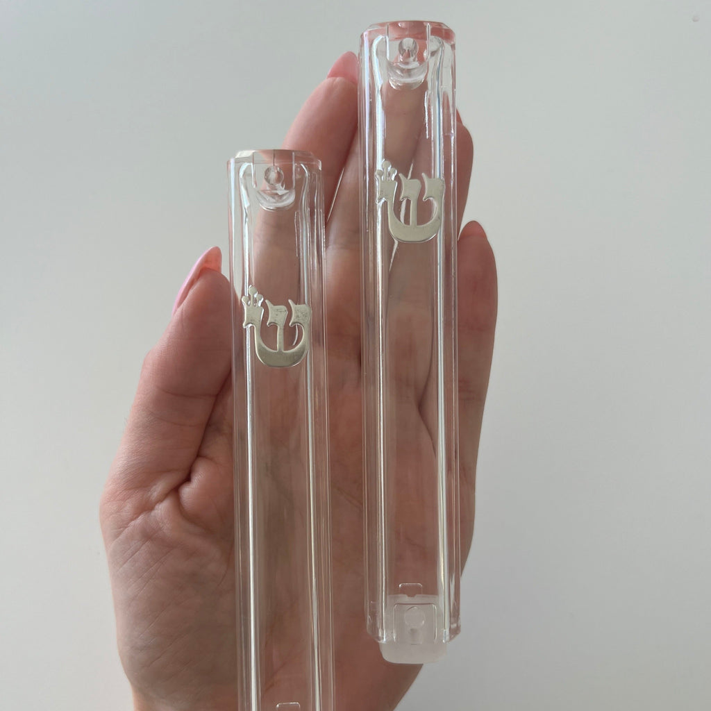 Mezuzah with Kosher Scroll – Transparent Minimalist Design with a Classic Touch