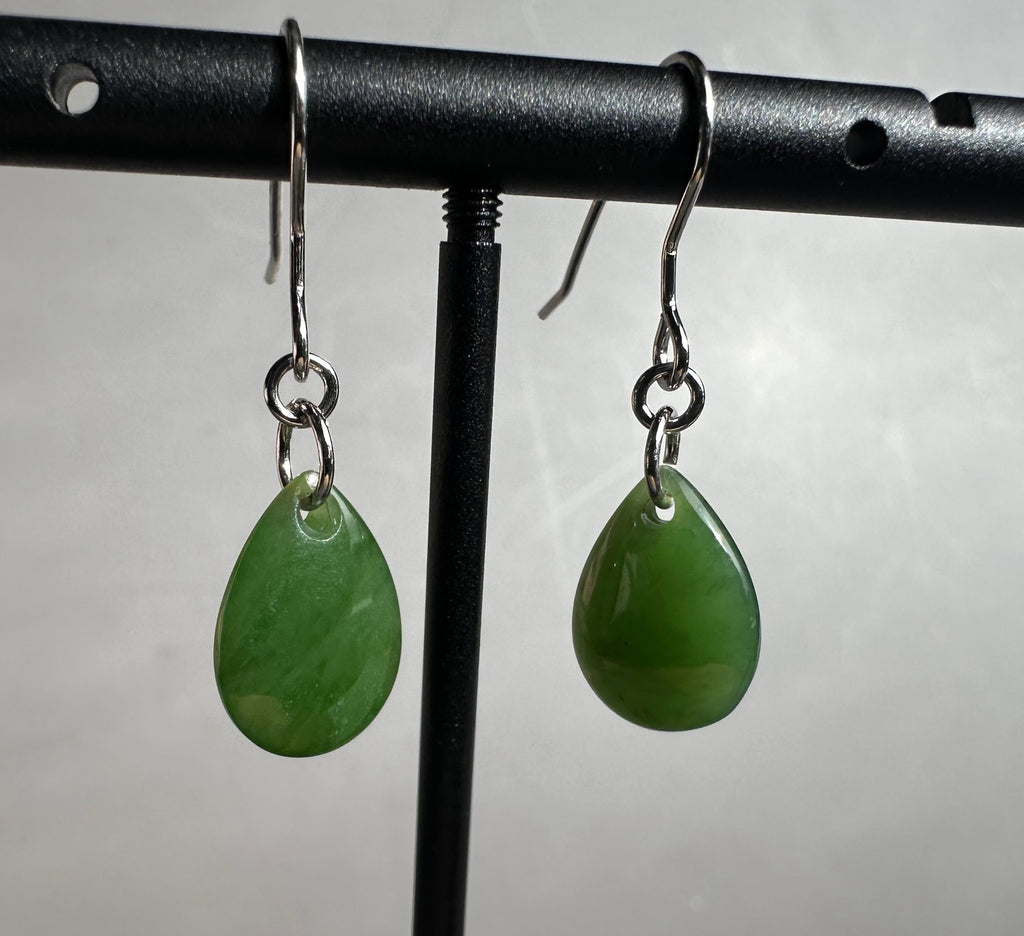 Canadian Jade Earrings, 10x14mm