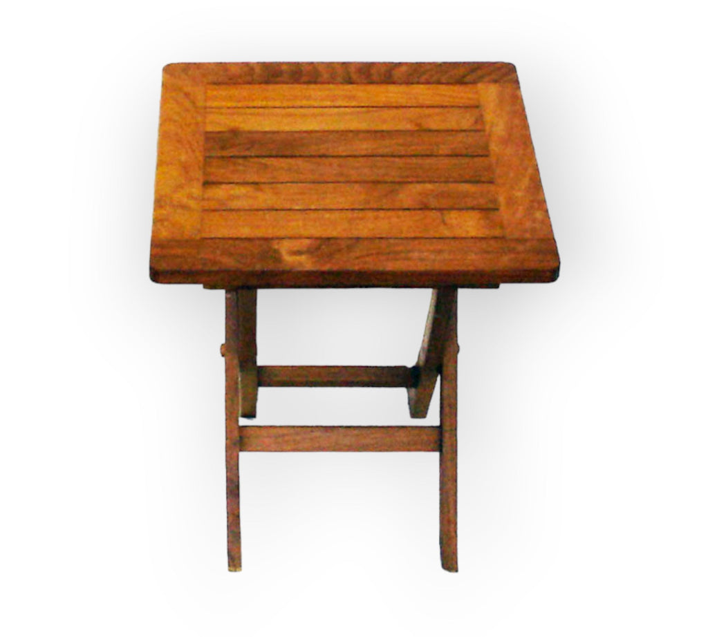 Teakwood Outdoor or Indoor Square Top Side Table